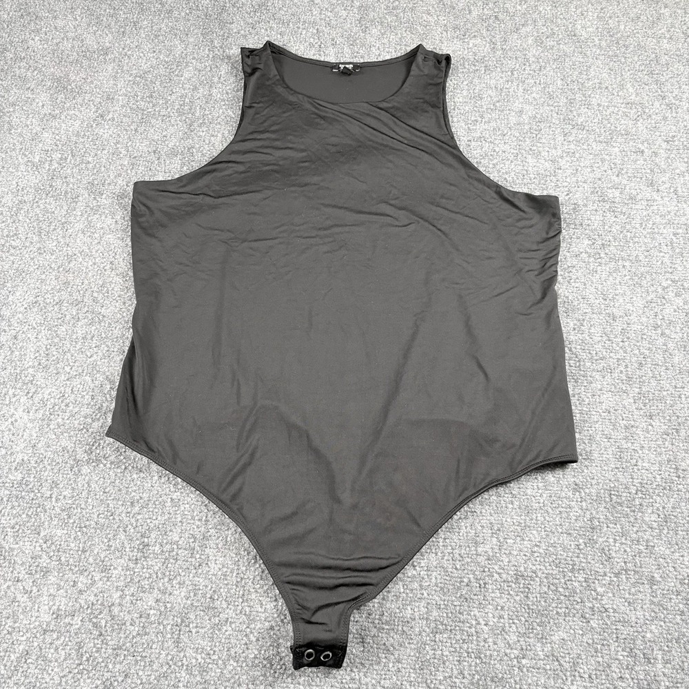 Express Body Contour Bodysuit Women's XL Black Thong Minimalist Layering Capsule